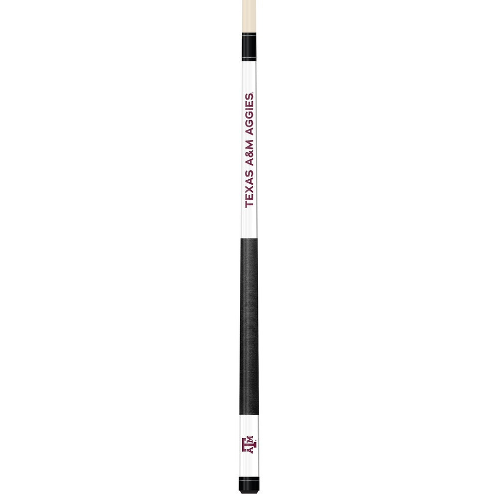 Wave7 - Texas A & M White Laser Etched Cue - 1050TAM1 view 1
