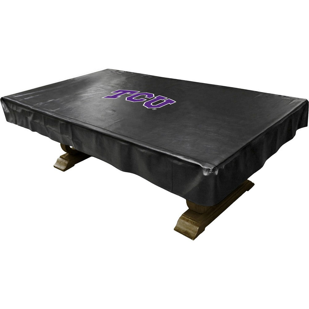 Wave7 - Texas Christian University 8 Ft Custom Pool Table Cover  - 1090TCU1 view 1