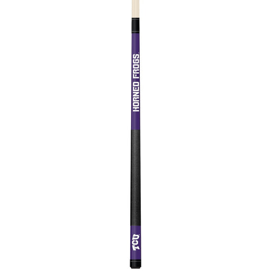 Wave7 - Texas Christian University Colored Laser Etched Cue - 1060TCU1 view 1