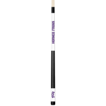 Wave7 - Texas Christian University White Laser Etched Cue - 1050TCU1 view 1