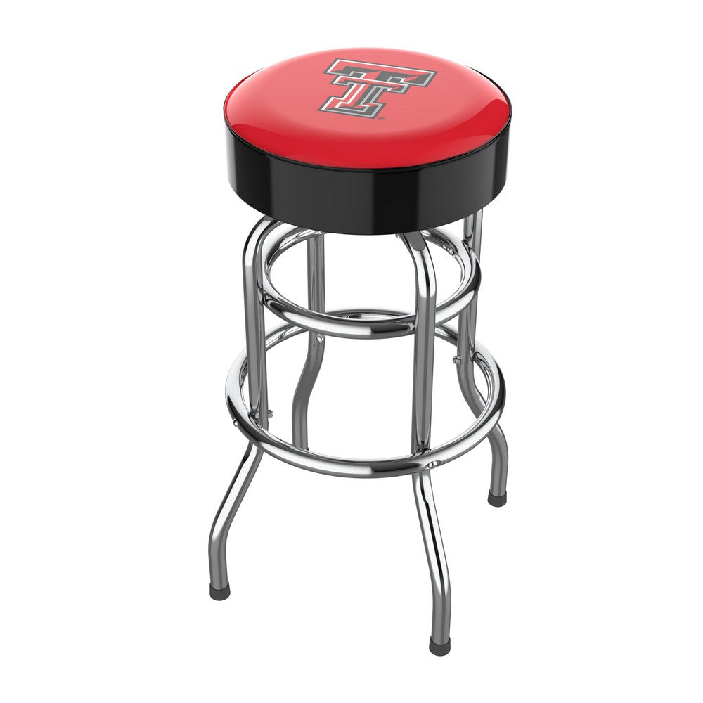 Wave7 - Texas Tech University Chrome Bar Stool - 4020TXT1 view 1