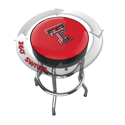 Wave7 - Texas Tech University Chrome Bar Stool - 4020TXT1 view 2
