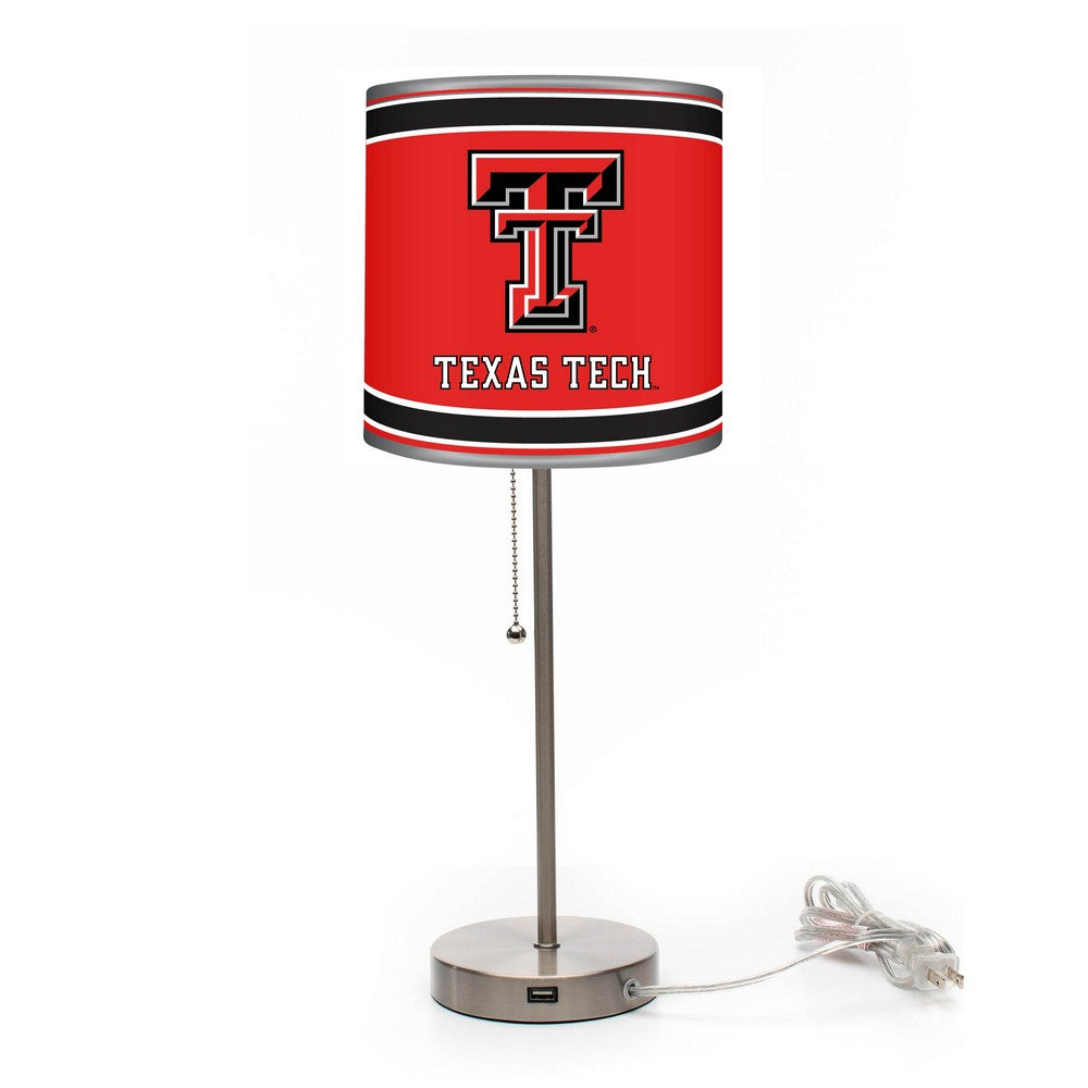 Wave7 - Texas Tech University Chrome Lamp with USB Port - 2020TXT1 view 1