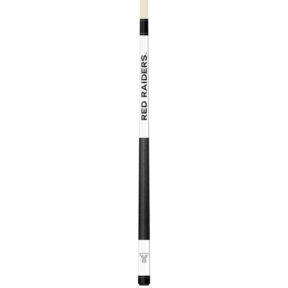 Wave7 - Texas Tech White Laser Etched Cue  - 1050TXT1 view 1