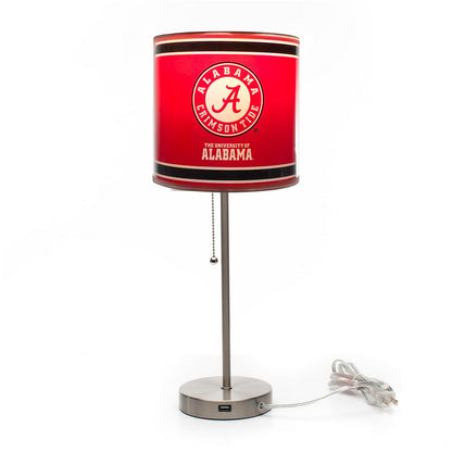 Wave7 - University of Alabama Chrome Lamp with USB Port - 2020ALA1 view 2
