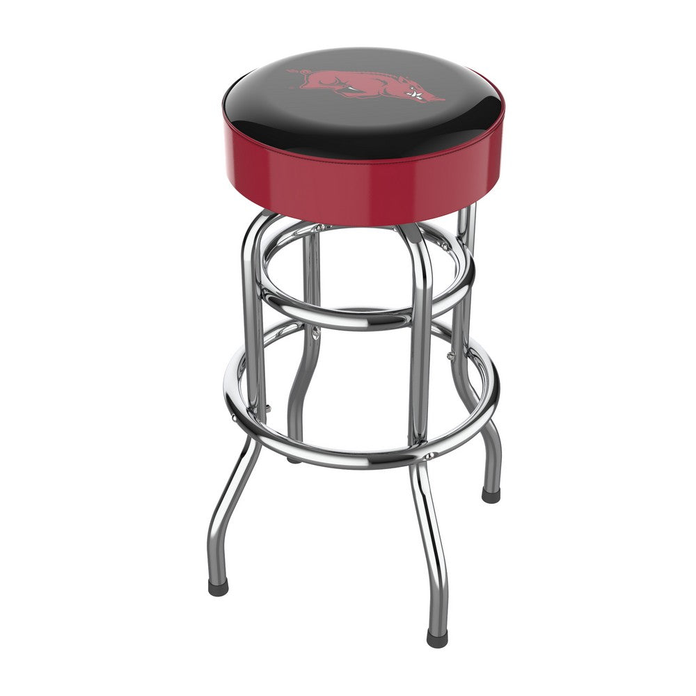 Wave7 - University of Arkansas Chrome Bar Stool - 4020ARK1 view 1