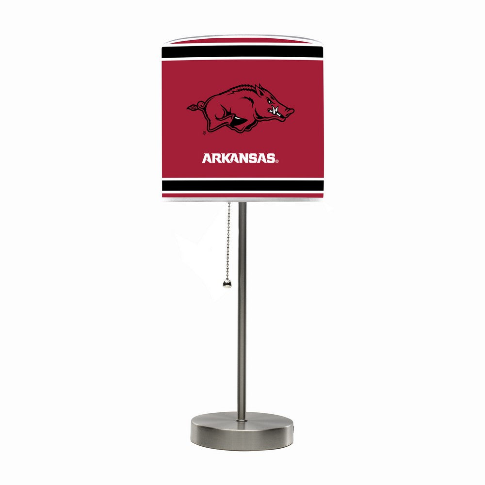 Wave7 - University of Arkansas Chrome Lamp with USB Port - 2020ARK1 view 1