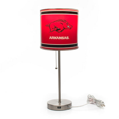 Wave7 - University of Arkansas Chrome Lamp with USB Port - 2020ARK1 view 2