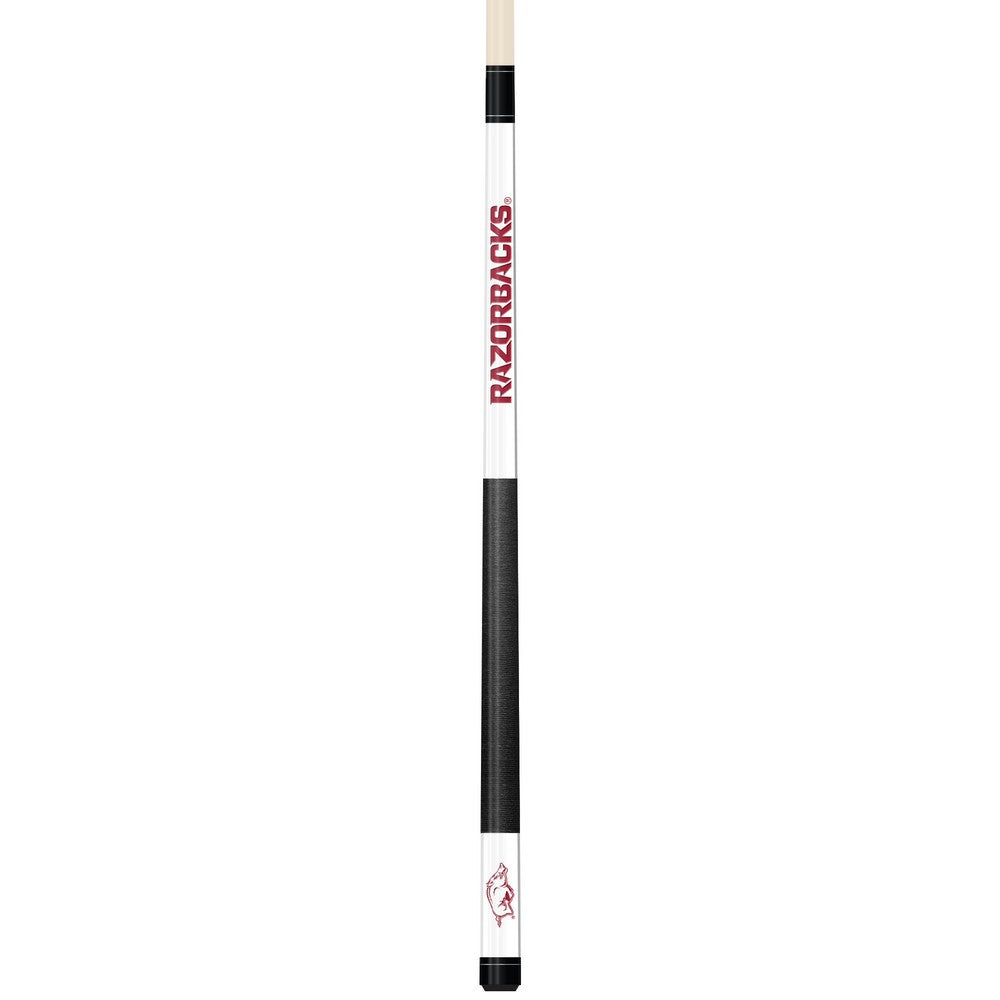 Wave7 - University of Arkansas White Laser Etched Cue - 1050ARK1 view 1