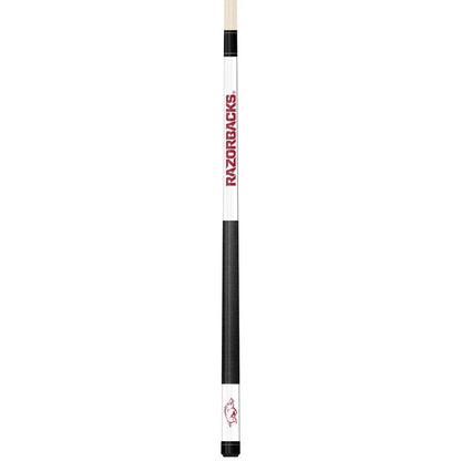 Wave7 - University of Arkansas White Laser Etched Cue - 1050ARK1 view 1