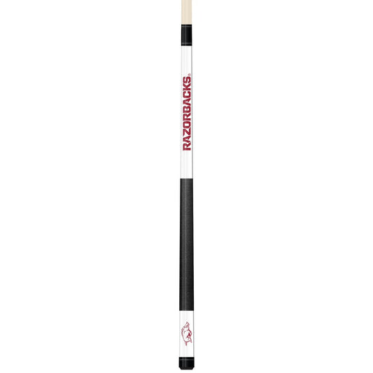 Wave7 - University of Arkansas White Laser Etched Cue - 1050ARK1 view 1