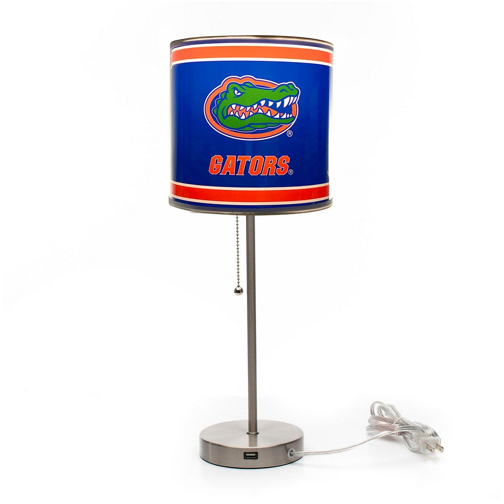 Wave7 - University of Florida Chrome Lamp with USB Port - 2020UFL1 view 2