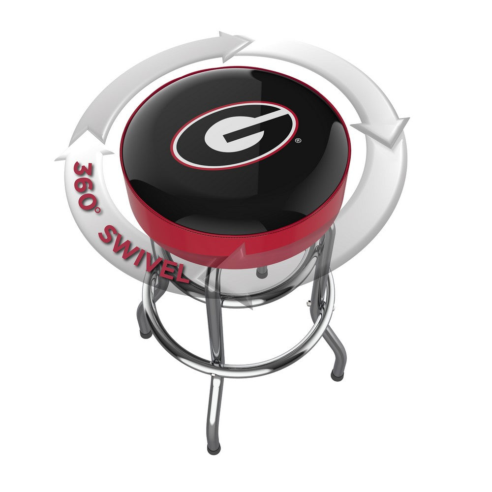 Wave7 - University of Georgia Chrome Bar Stool - 4020UGA1 view 2