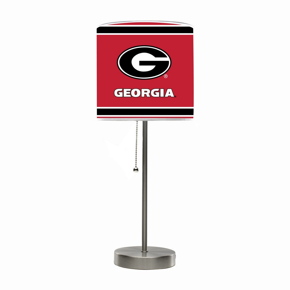 Wave7 - University of Georgia Chrome Lamp with USB Port - 2020UGA1 view 1