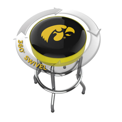 Wave7 - University of Iowa Chrome Bar Stool - 4020UIA1 view 2