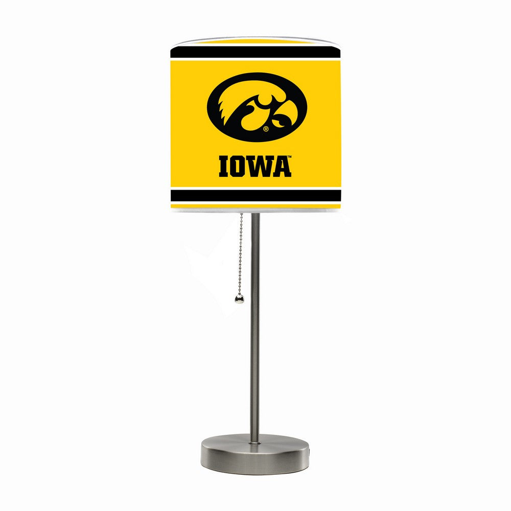 Wave7 - University of Iowa Chrome Lamp with USB Port  - 2020UIA1 view 1