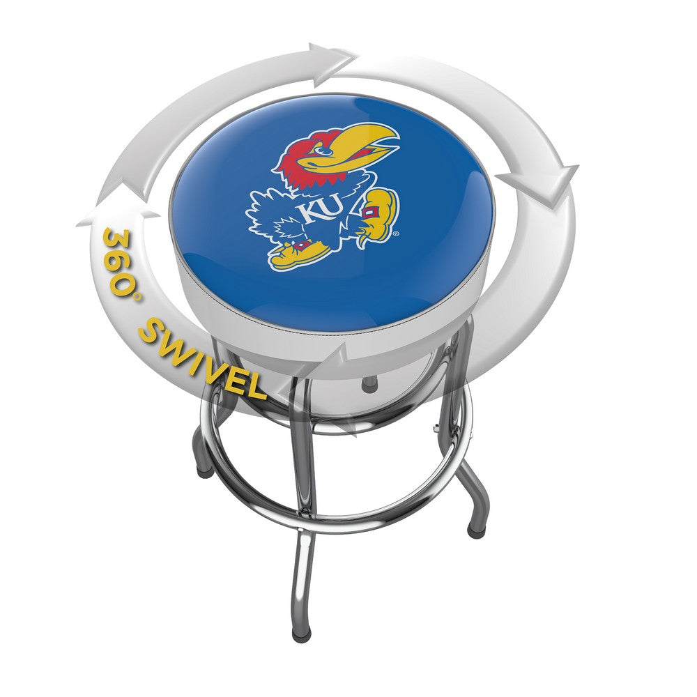 Wave7 - University of Kansas Chrome Bar Stool - 4020KAN1 view 2