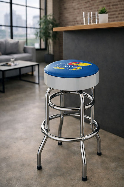 Wave7 - University of Kansas Chrome Bar Stool - 4020KAN1 view 3