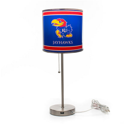 Wave7 - University of Kansas Chrome Lamp with USB Port - 2020KAN1 view 2