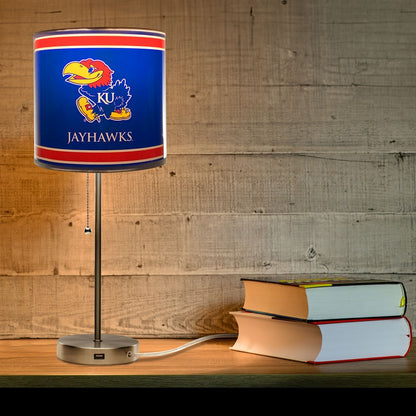 Wave7 - University of Kansas Chrome Lamp with USB Port - 2020KAN1 view 3