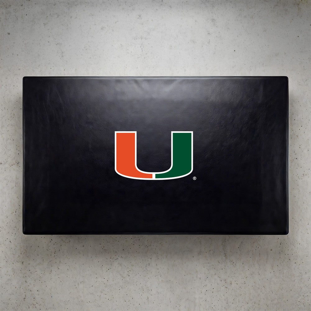 Wave7 - University of Miami 7 Ft Custom Pool Table Cover  - 1080MIA1 view 2
