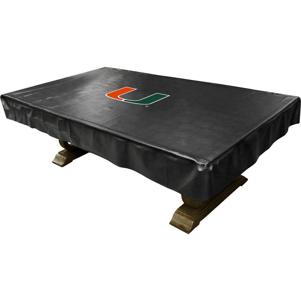 Wave7 - University of Miami 8 Ft Custom Pool Table Cover  - 1090MIA1 view 1