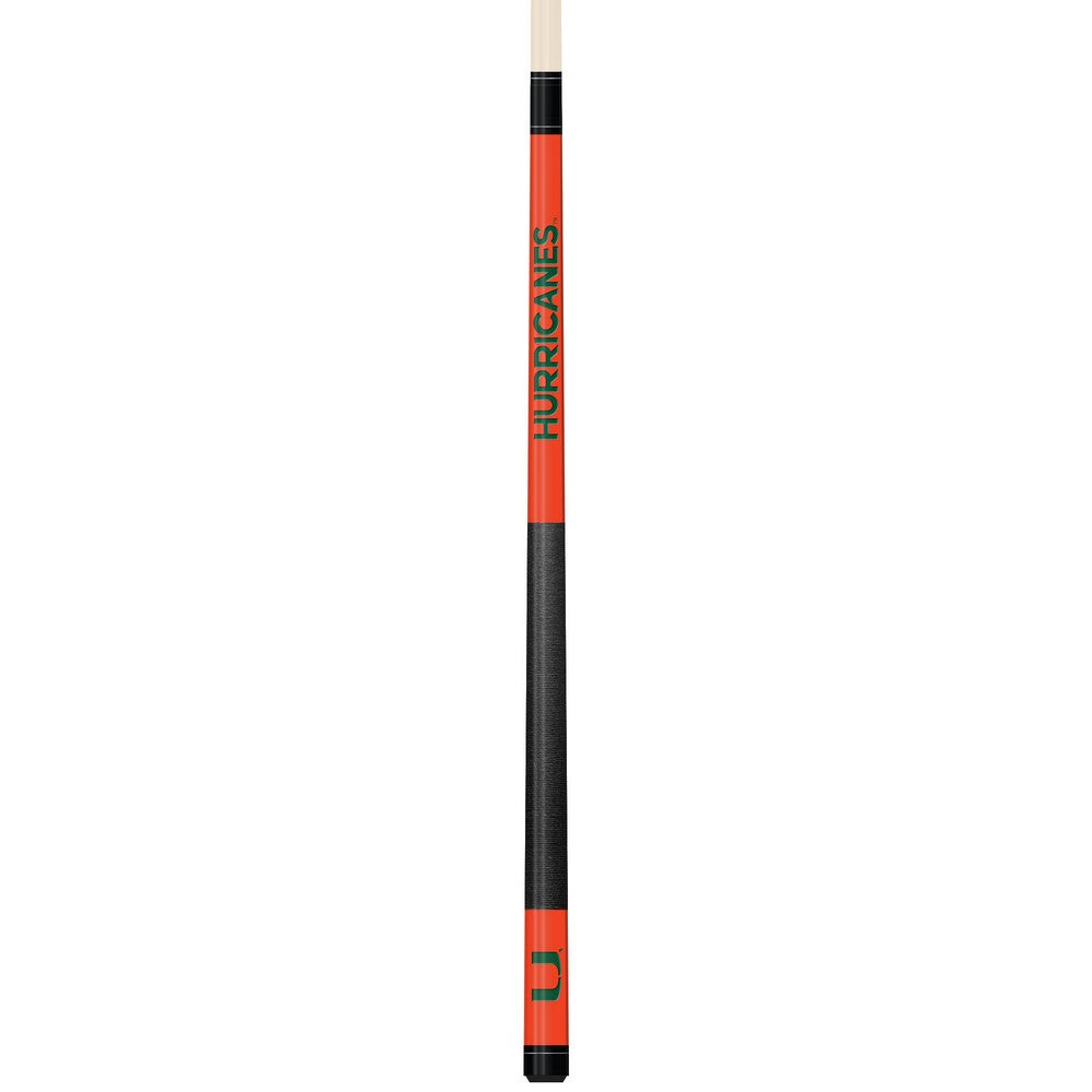 Wave7 - University of Miami Colored Laser Etched Cue - 1060MIA1 view 1