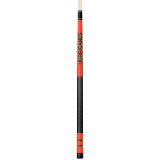 Wave7 - University of Miami Colored Laser Etched Cue - 1060MIA1 view 1