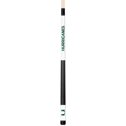 Wave7 - University of Miami White Laser Etched Cue - 1050MIA1 view 1