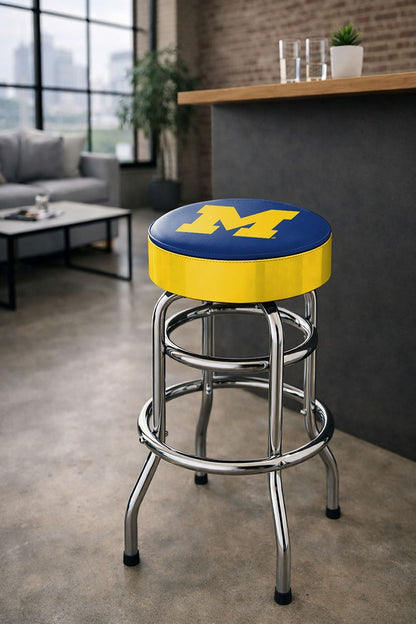 Wave7 - University of Michigan Chrome Bar Stool - 4020UMI1 view 3