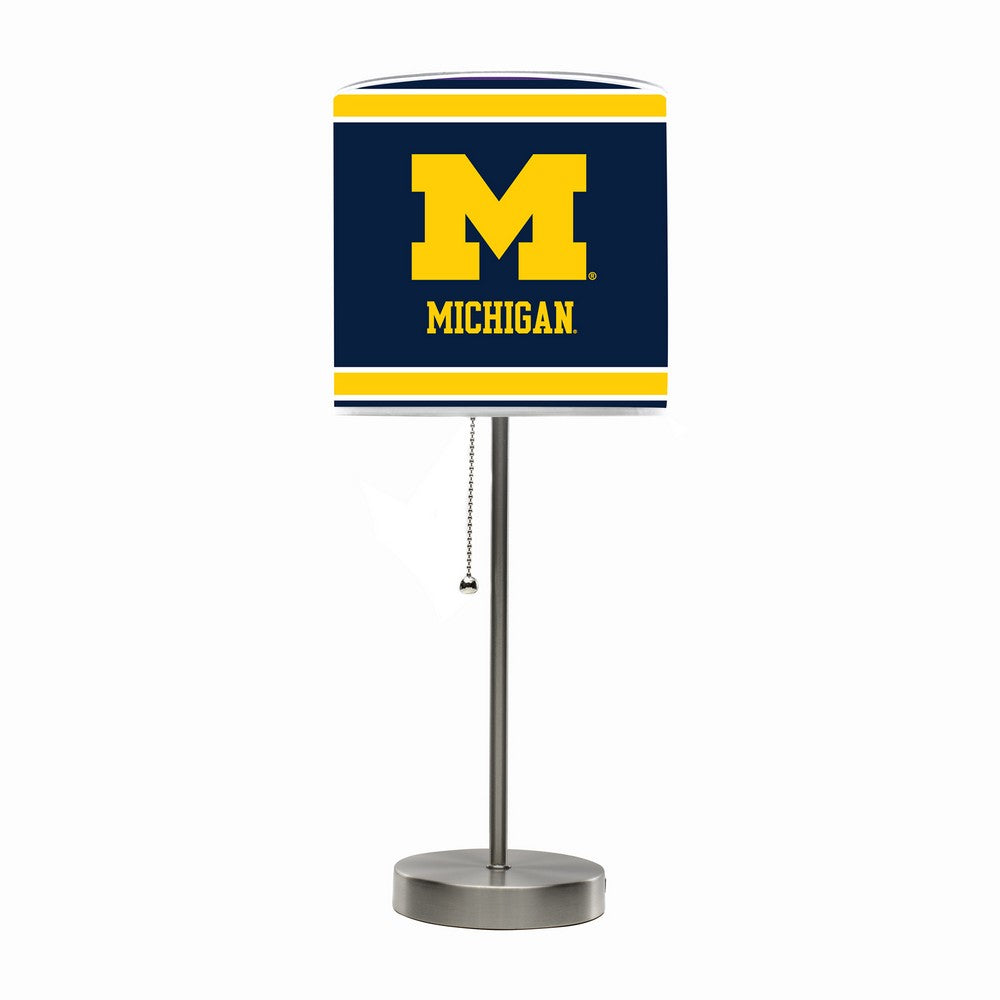 Wave7 - University of Michigan Chrome Lamp with USB Port - 2020UMI1 view 1