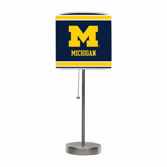 Wave7 - University of Michigan Chrome Lamp with USB Port - 2020UMI1 view 1