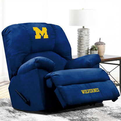 Wave7 - University of Michigan GM Microfiber Recliner, Navy - 3040UMI1 view 2