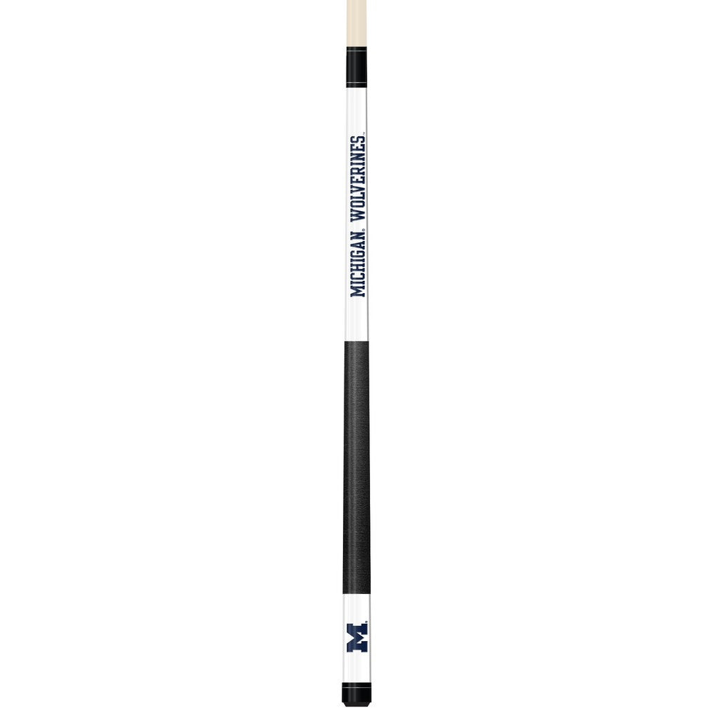 Wave7 - University of Michigan White Laser Etched Cue - 1050UMI1 view 1