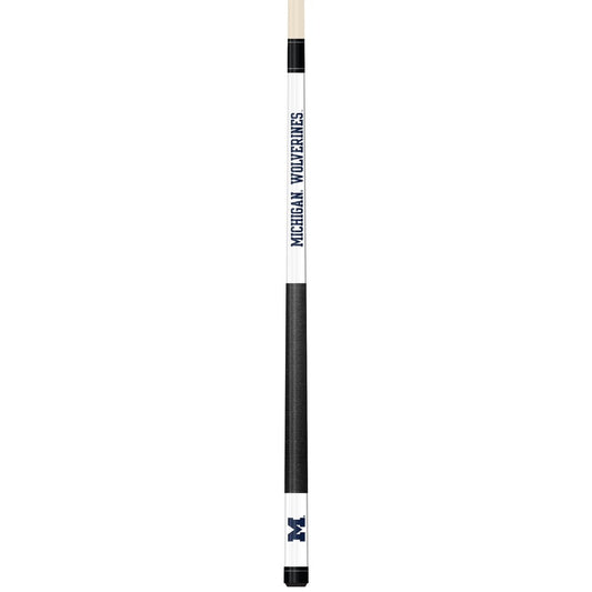 Wave7 - University of Michigan White Laser Etched Cue - 1050UMI1 view 1