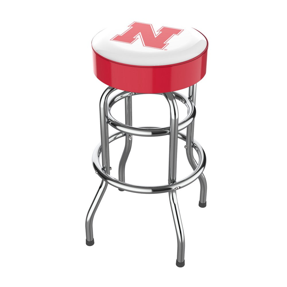 Wave7 - University of Nebraska Chrome Bar Stool - 4020NEB1 view 1