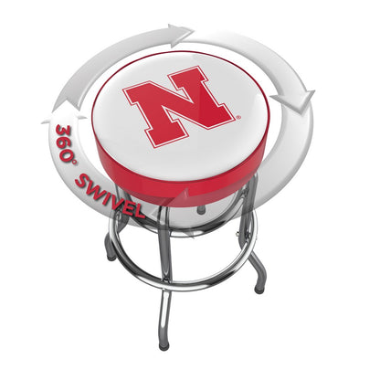 Wave7 - University of Nebraska Chrome Bar Stool - 4020NEB1 view 2