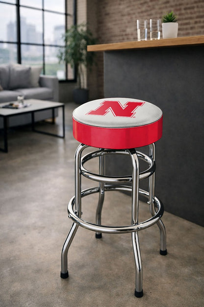 Wave7 - University of Nebraska Chrome Bar Stool - 4020NEB1 view 3