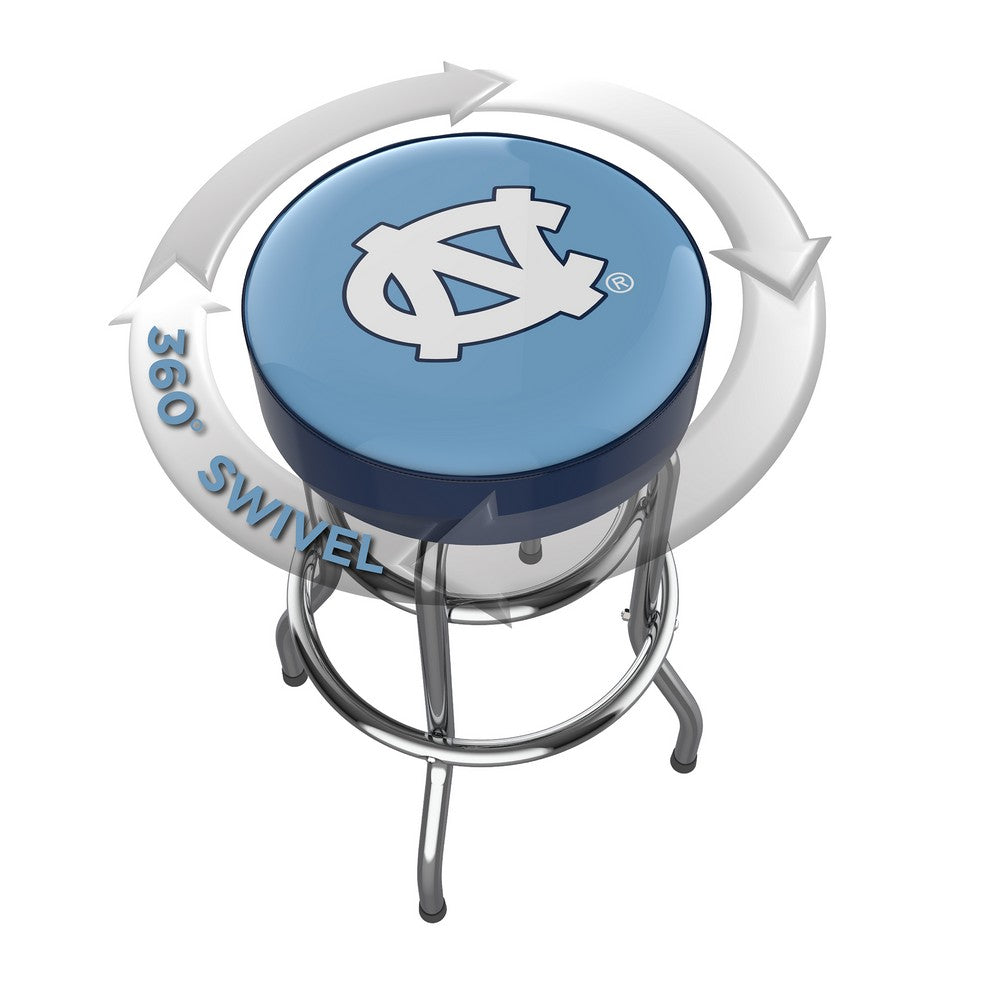 Wave7 - University of North Carolina Chrome Bar Stool - 4020UNC1 view 2