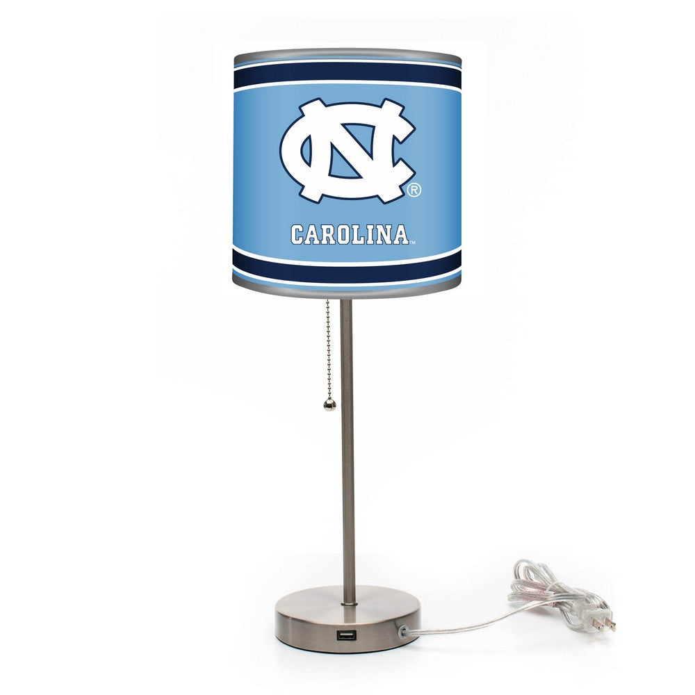 Wave7 - University of North Carolina Chrome Lamp with USB Port - 2020UNC1 view 1