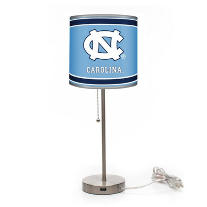 Wave7 - University of North Carolina Chrome Lamp with USB Port - 2020UNC1 view 1