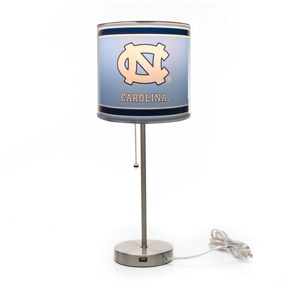 Wave7 - University of North Carolina Chrome Lamp with USB Port - 2020UNC1 view 2