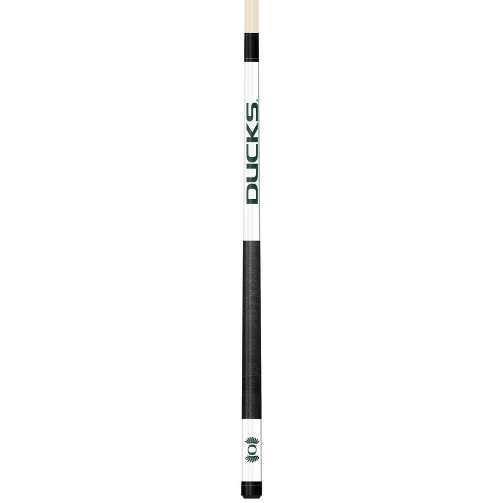 Wave7 - University of Oregon White Laser Etched Cue - 1050ORE1 view 1