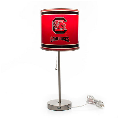 Wave7 - University of South Carolina Chrome Lamp with USB Port - 2020USC1 view 2