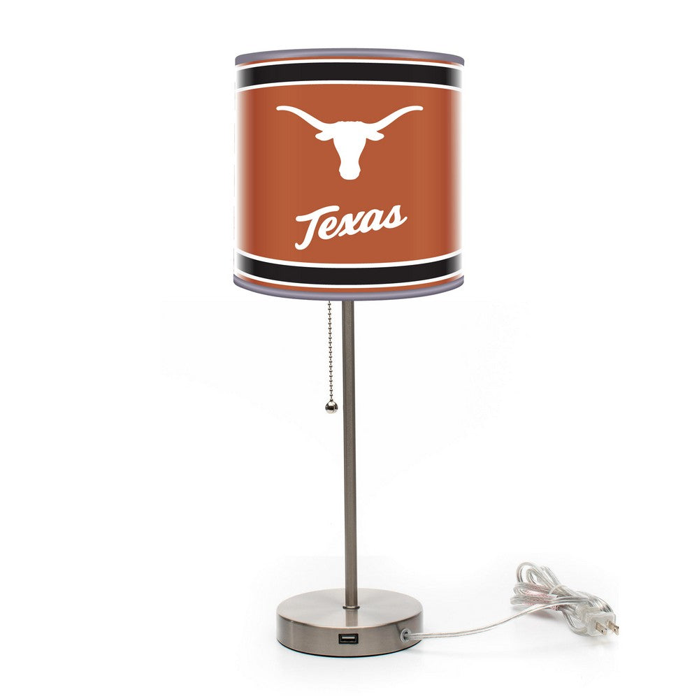 Wave7 - University of Texas Chrome Lamp with USB Port - 2020UTX1 view 1