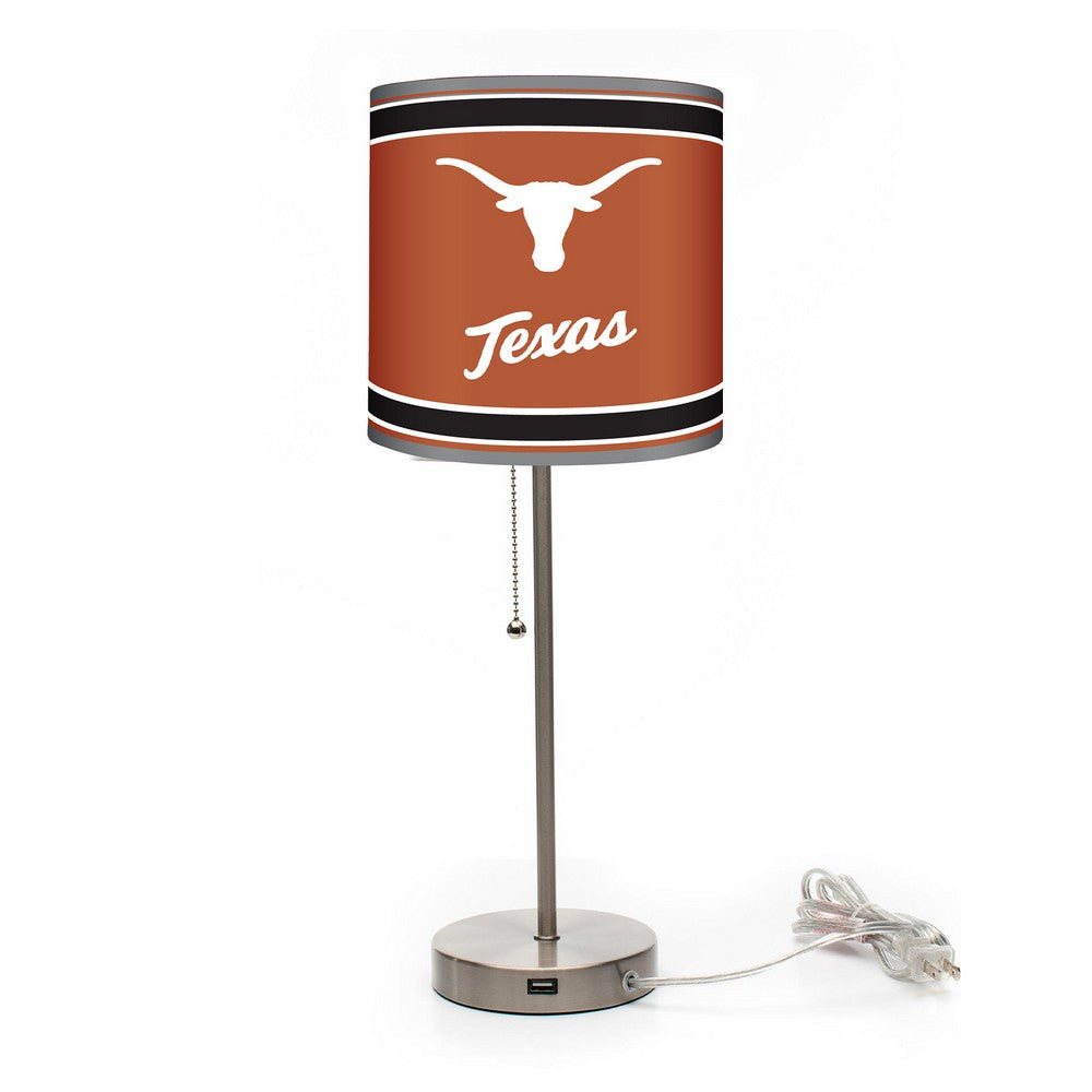 Wave7 - University of Texas Chrome Lamp with USB Port - 2020UTX1 view 2