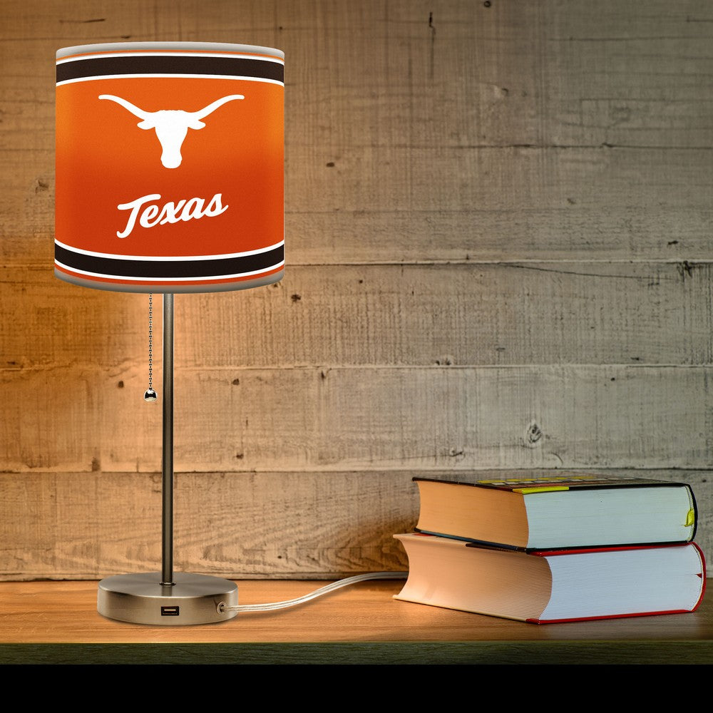 Wave7 - University of Texas Chrome Lamp with USB Port - 2020UTX1 view 3