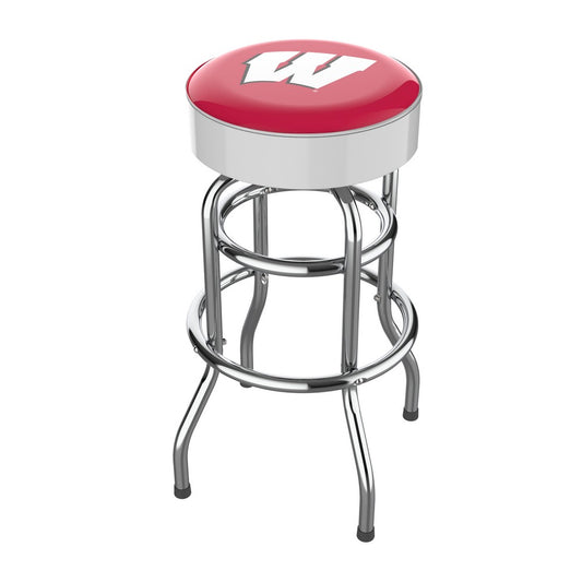 Wave7 - University of Wisconsin Chrome Bar Stool - 4020UWI1 view 1