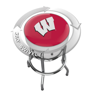 Wave7 - University of Wisconsin Chrome Bar Stool - 4020UWI1 view 2