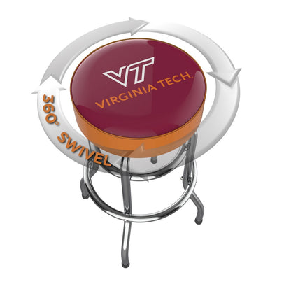 Wave7 - Virginia Tech Chrome Bar Stool - 4020VAT1 view 2